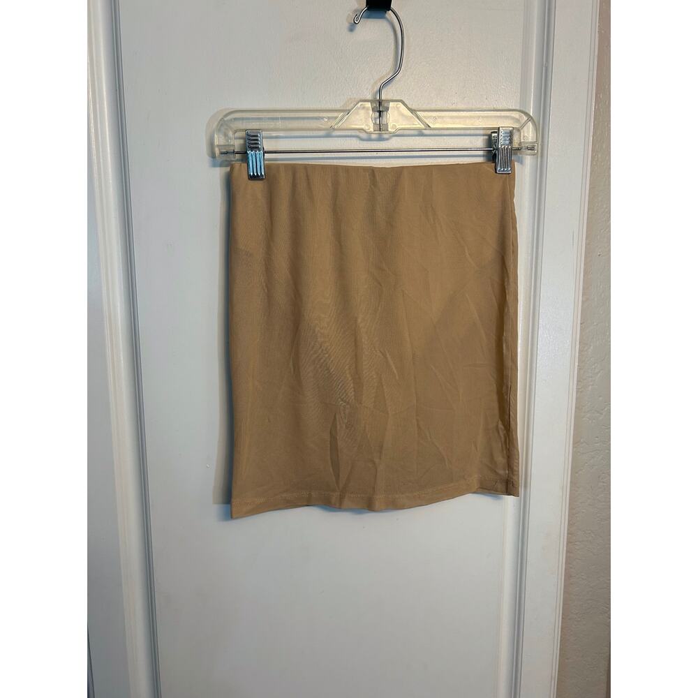 Shein nude mini slip skirt